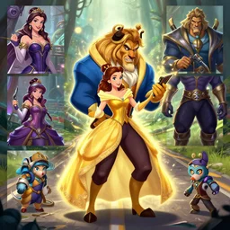 bella in beauty and the beast, fantasy scene, fairy particle, illustration comic manga painting of road environment : 6 fantasy environment, digital painting, volumetric lighting by feng zhu, 3 d alejandro alvarez alena aenami artworks in 4 k beeple, by thomas kinkade hearstone league of legends dofus overwatch