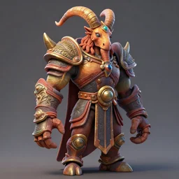 peter mohrbacher - character concept design - art of god of aries, unreal engine 3 d vfx render, digital illustration by mike winkelmann, intricate detail, sharp, volumetric light, ray tracing, soft light, colourful, claymation, acrylic on canvas, cinestill, rule of thirds,