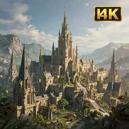 elven city, highly detailed, 4k, HDR, award-winning, close up cinematic