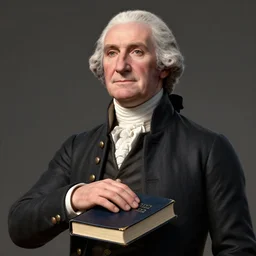 render of george washington with hand on the bible, modern day, modern attire, 2 0 2 2, smiling, unreal engine, digital art, octane render, trending on artstation, raytracing