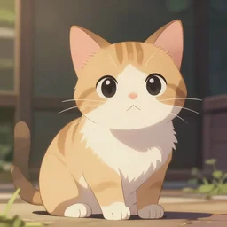 a cat, anime style