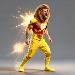 lionel messi as the flash explosion of lighting