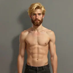 man 2 9 years old, 1 8 0 cm height, slim, well fit, blonde, blue eyes, brown beard, cinematic, stunning, highly detailed, digital painting, artstation, smooth, hard focus, illustration, art by artgerm and greg rutkowski and alphonse mucha