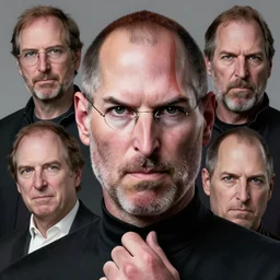 a highly detailed beautiful portrait of steve jobs as kratos, by gregory manchess, james gurney, james jean