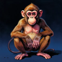 vaporwave monkey by Greg Hildebrandt