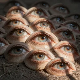 too many eyes 👁️👁️👁️👁️👁️ contented, relaxed, serene