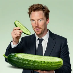 benedict cumberbatch in a cucumber, artstation
