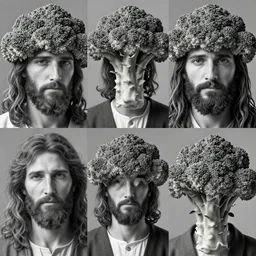 jesus and apostles broccoli hair black and white photos, highly detailed and intricate, sharp focus, photography, unreal engine, trending on artstation, photorealistic, octane, hyper detailed, trending on deviantart,
