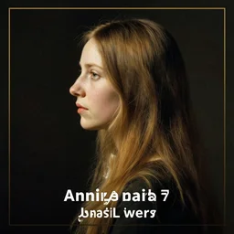 woman's profile with long hair in the style of Annie Leibovitz and Jan Lievens. 85mm photo. Mmiya 7. award winning. hq.