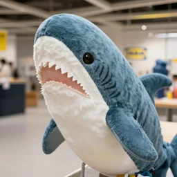ikea blahaj, tsundere shark, plushie, fur texture