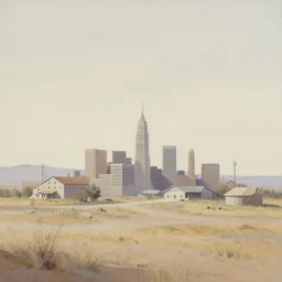 the wild west city, airbrush painting, pale, wide shot,