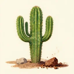 a cactus defecating, artwork,
