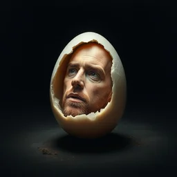 a boiled egg with with edward norton's face inside the egg, highly detailed, dramatic lighting, concept art by caravaggio and greg rutkowski and artgerm
