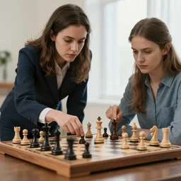 rescue heros playing chess