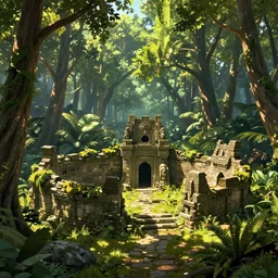 Ancient Ruins, Bright forest, Breath of the wild