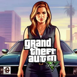Édith Piaf in Grand Theft Auto 5 cover art, epic, 4k resolution, extremely detailed, very sharp, artstation, digital art, vibrant,