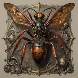 majestic god wasp hybrid portrait, doom, sf, intricate artwork masterpiece, ominous, matte painting, golden ratio, trending on cgsociety, intricate, epic, trending on artstation, by artgerm, h. r. giger, daarken, zdzisław beksinski, dariusz zawadzki highly detailed, vibrant, production cinematic character render, ultra high quality model