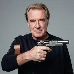 leslie nielsen skin pistol