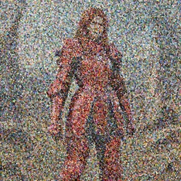 a girl with a long red hair wearing a full-body vibrant red plate armor standing in a battlefield, anatomically correct, hyperrealistic, concept art, octane render, unreal engine 5, 8K HDR, highly detailed, high quality, fantasy armor