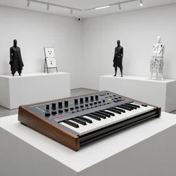 dezeen showroom , minimalissimo, archdaily, houdini, teenage engineering moad, mother of all decks, product design concept,product shot,  moog melotron synthesizer 3d model designed by jony ives, issey miyake, dieter rams, 8k, high detailed photo