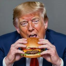 realistic painting by jenny saville of donald trump licking a cheeseburger, art by jenny saville and tom bagshaw, detailed, sharp, smooth