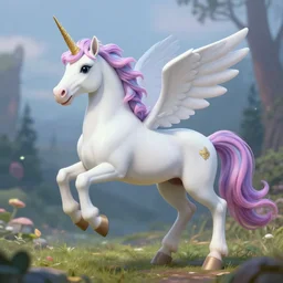 unicorn hyperrealistic fantasy illustration