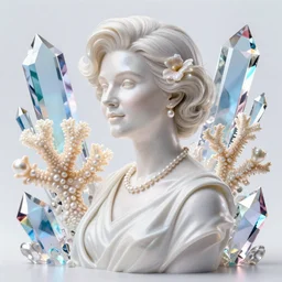 mother - of - pearl coral flower and neon ocean, cristal shapes, bright lighting, norman rockwell, tim hildebrandt, viktor safonkin, dariusz zawadzki, bruce pennington, larry elmore, intricate details, hyperrealistic oil painting on canvas, deep depth field
