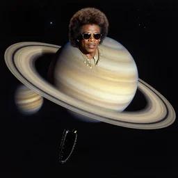 planet Saturn as James brown