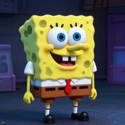 spongebob in the matrix movie, realistic style