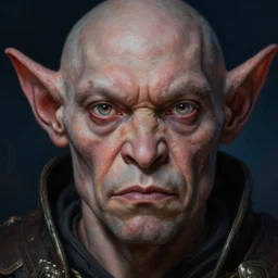 portrait of a goblin warrior, extreme fine detail background, night, highly detailed, detailed eyes, high quality, digital painting, hyperrealistic, by gaston bussiere, j. c. leyendecker, craig mullins