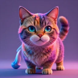 photorealistic cat dog hybrid. hyperdetailed photorealism, 1 0 8 megapixels, amazing depth, high resolution, 3 d shading, 3 d finalrender, 3 d cinematic lighting, glowing rich colors, psychedelic overtones, artstation concept art.