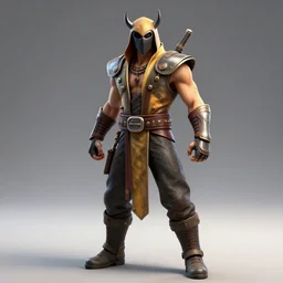 anubis in mortal kombat, videogame 3d render, 4k, artstation