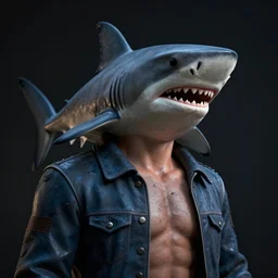 royal portrait of a shark man, octane render, in the style of picasso, cinematic, dramatic, photography, portrait, post - production, tone mapping, cgi, vfx