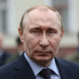 a close up portrait photograph of vladimir putin as a neanderthal man, dslr photography
