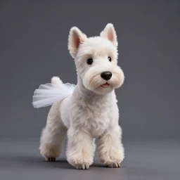 an elegant anthropomorphic anthropomorphic westie ballerina, super detailed, photo realistic, smooth, 4 k