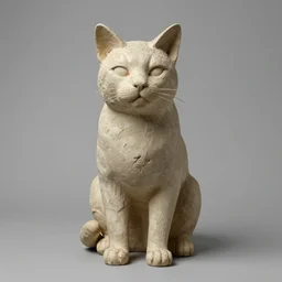 a photorealistic sculpture of a cat by ellen jewett