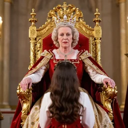 the queen being taken from her throne