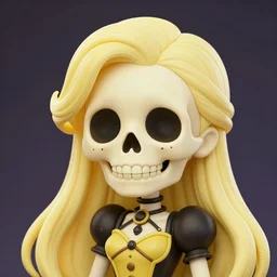 an attractive beautiful charming smiling fancy undead skull lady with with cute yellow eyes wearing a handkerchief on the head by dan mumford and gil elvgren