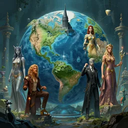 the seven deadly sins at the seven world wonders, environment concept art, trending on artstation