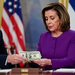nancy pelosi collecting $ 1 0 0 bills wlop