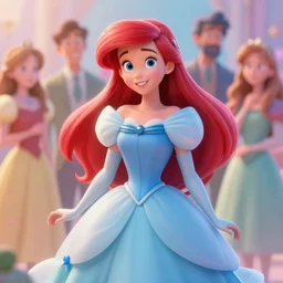 princess ariel, hyper - detailed matte digital painting, concept art, official fan art, fantastically pastel colors, by jesper elsing and lois van baarle and ilya kuvshinov and ian spriggs, cinematic lighting, unreal engine 5 and octane render, smooth render, behance hd, trending on artstation hq