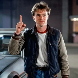 film still of Elijah Wood as Marty McFly in Back to the Future 1989