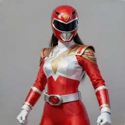 middle fullscreen angle camera a realistic painting by Raffaello Sanzi emoji Power Rangers helmet mask suit LUCHADORA hero tribal smooth,Sharp focus, fanart best Artstation:2