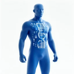 blue - and - white image of a criminal superhero whose dna is a mosaic of 1 2 people