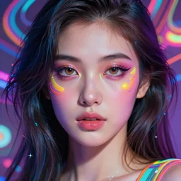 beautiful, magical, young woman, detailed gorgeous face, vaporwave aesthetic, synthwave, colorful, psychedelic, artstation, concept art, smooth, extremely sharp detail, finely tuned detail, ultra high definition, 8 k, unreal engine 5, ultra sharp focus, illustration, art by artgerm, greg rutkowski and alphonse mucha