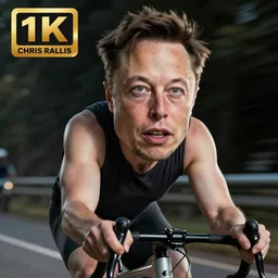 ( ( ( ( ( hyperrealist distant portrait of elon musk riding a bike with stabilisers ) ) ) ) ) by chris rallis, fantasy, photorealistic, octane render, unreal engine, dynamic lighting, bet face, handsome man, beautiful, wlop, cute, perfect factions, perfect man, trending on artstation, poster, volumetric lighting, very detailed faces, 4 k, award winning
