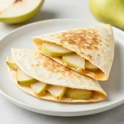 quesadilla with pear slices in it