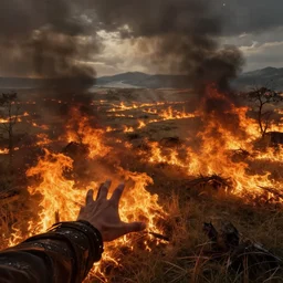 farmland on fire, reach, Game of Thrones, volumetric lighting, fantasy artwork, very beautiful scenery, very realistic painting effect, hd, hdr, cinematic 4k wallpaper, 8k, ultra detailed, high resolution, artstation