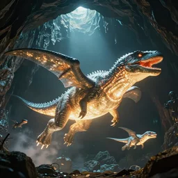 an intricate concept art photorealistic illustration of a glowing megafauna flying in a cave, kaiju, ultra photorealistic, radiant lighting, pinterest, digital art, photorealistic movie still, style feng zhu and artgerm, hyper realistic,, octane render, trending on artstation, cgsociety, cinematic light, 8 k