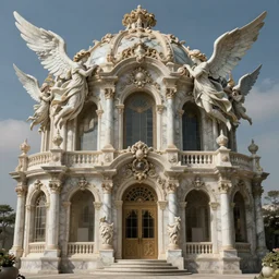 beautiful ornate heavenly marble rococo megastructure, by hieronymus bosch, fine art, macro, 4 k, ultra - hd, angelic, insanely detailed and intricate, hypermaximalist, elegant, ornate, hyper realistic, super detailed,